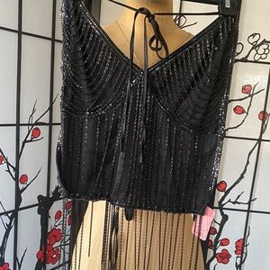 Symphony Black Beaded Camisole